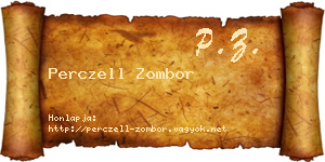 Perczell Zombor névjegykártya